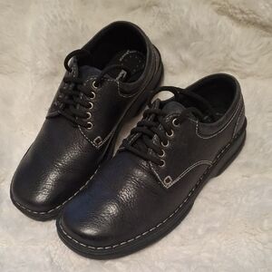 Thom McAn Women's Black Pebbled Leather Oxfords Size 8C Comfort Shoes
